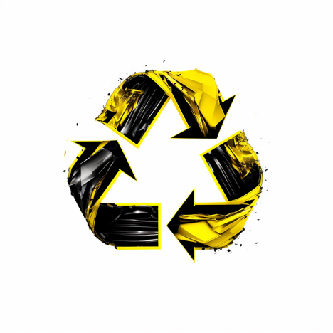 Diablos Yellow and black recycling logo d82cc960 d215 4c3c b66a 8f99222986a5