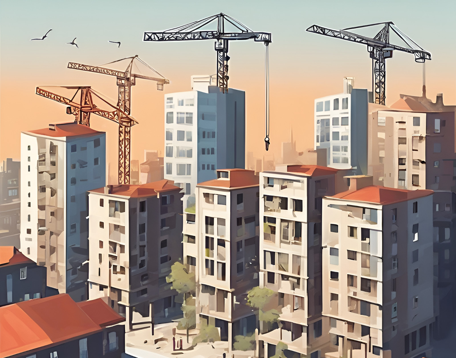 Stadt Restrukturierung Insolvenzen Wachstum (Illustration)